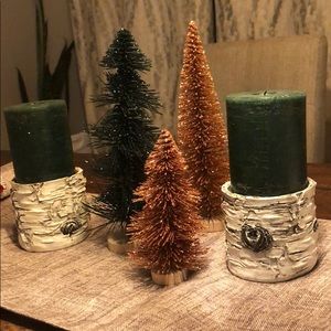 candles and candle holders